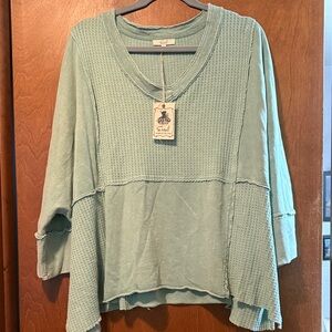 Easel Sage Green Tunic Top